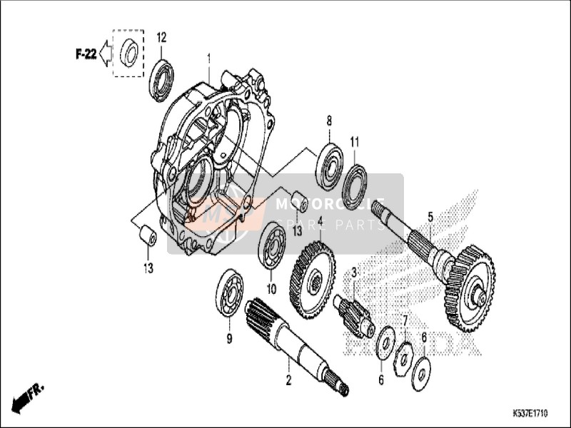 Honda SH300AS 2019 Getriebe für ein 2019 Honda SH300AS